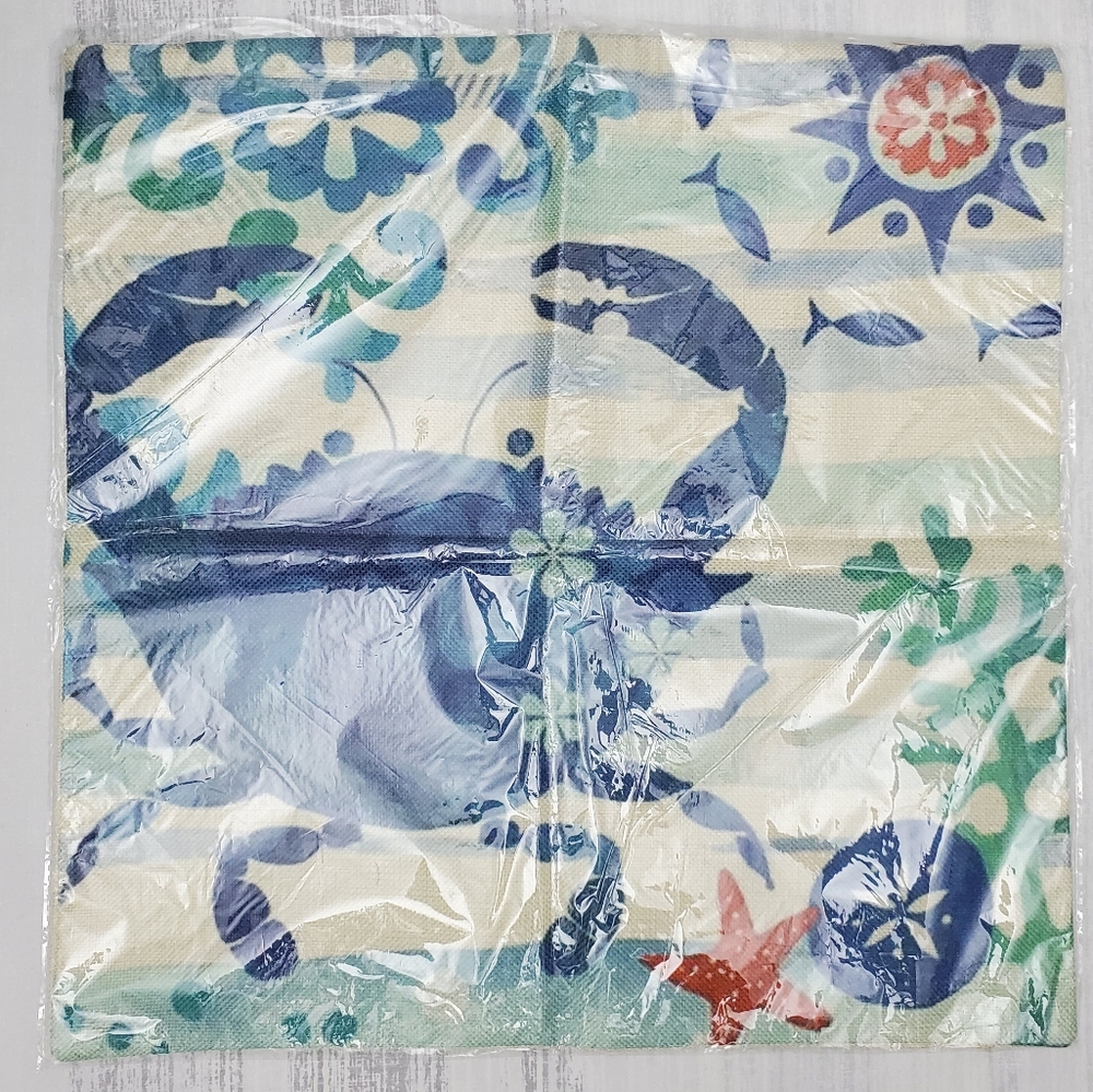 🆕️ Ocean Throw Pillow Cover - Crab * - Picture 2 of 8